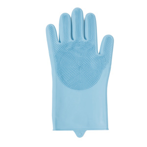Gants de bain en silicone Lynbee pour animaux de compagnie avec brosse de massage pour le nettoyage des chiens et des chats, protection anti-griffures et anti-morsures - Product Image 2