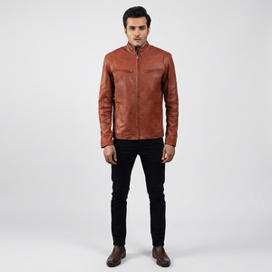 Chaqueta de Hombre, Nueva Colección, Premium, Slim Fit, Cuero Genuino de Alta Calidad, Invierno, Talla XL, Tejido Transpirable con Hilos Finos, Estilo Urbano - Product Image 1