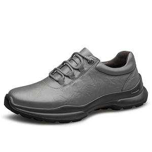 Chaussures de sport décontractées pour hommes, hiver/printemps, respirantes, en maille, résistantes à l'usure, en cuir véritable, légères, confortables, à lacets, antidérapantes - Product Image 3