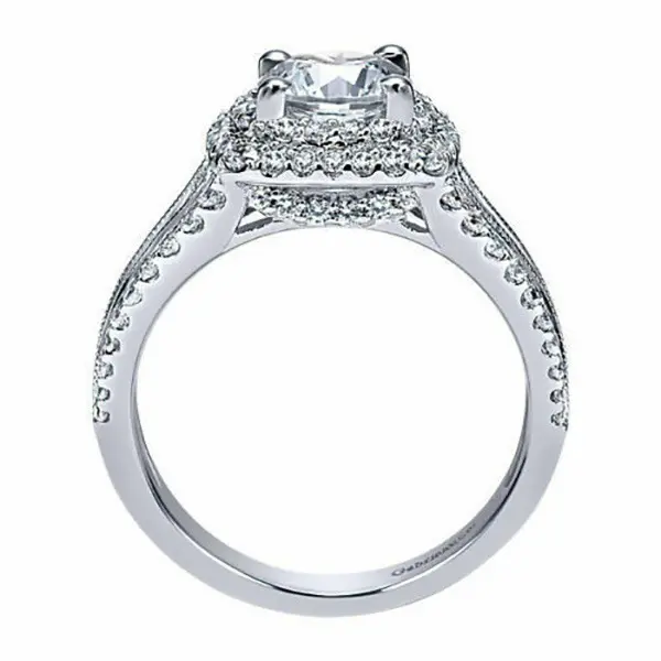 Silberfarbener Diamantring für Frauen Quadratische Hochzeit Diamant Edelstein Weißer Topas Silber Schmuck ring/