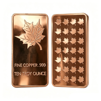 Barre de cuivre pur à 99,99 %, conception personnalisée, lingot de 1 oz, 10 oz, pièce de monnaie en cuivre à vendre, lingot de cuivre de haute qualité de 1 kg