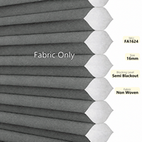 Tissu pour stores alvéolaires semi-occultants en non-tissé spunlace gris foncé imperméable de 16 mm sur mesure