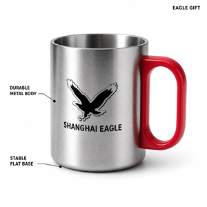Mug de camping isotherme à double paroi en acier inoxydable écologique, anti-fuite, avec mousqueton portable et poignée de transport - Product Image 3