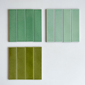 Azulejos de Pared de Cerámica Azul Verde de 50*200mm para Decorar Restaurantes, Cocinas y Paredes de Duchas/Baños de Hoteles, Azulejos Rectangulares Hechos a Mano - Product Image 3