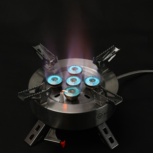 Fourneau de cuisson multi-combustibles pliable en métal pour l'extérieur, logo personnalisé, mini fourneau à gaz <span class=keywords><strong>portable</strong></span> pour le <span class=keywords><strong>camping</strong></span> - Product Image 4