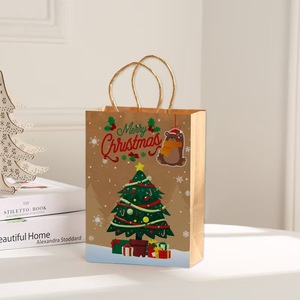 Emballage doré Vente en gros de sacs en papier à main de Noël pour cadeaux - Product Image 4