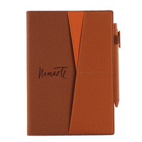 A5 Carnet de notes d'affaires à couverture rigide personnalisable Journal de voyage scolaire en cuir PU Planificateur de minutes de réunion Vente en gros Promotionnel