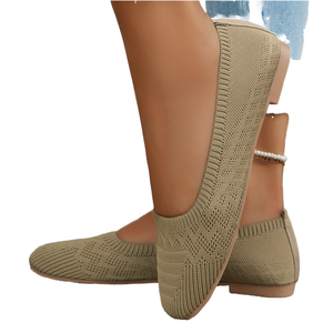 Nouvelles Chaussures Plates 2026 Grande Taille Respirantes à Enfiler pour Femmes, Mocassins Brodés Quatre Bateaux avec Semelle en Caoutchouc, Printemps-Été - Product Image 2