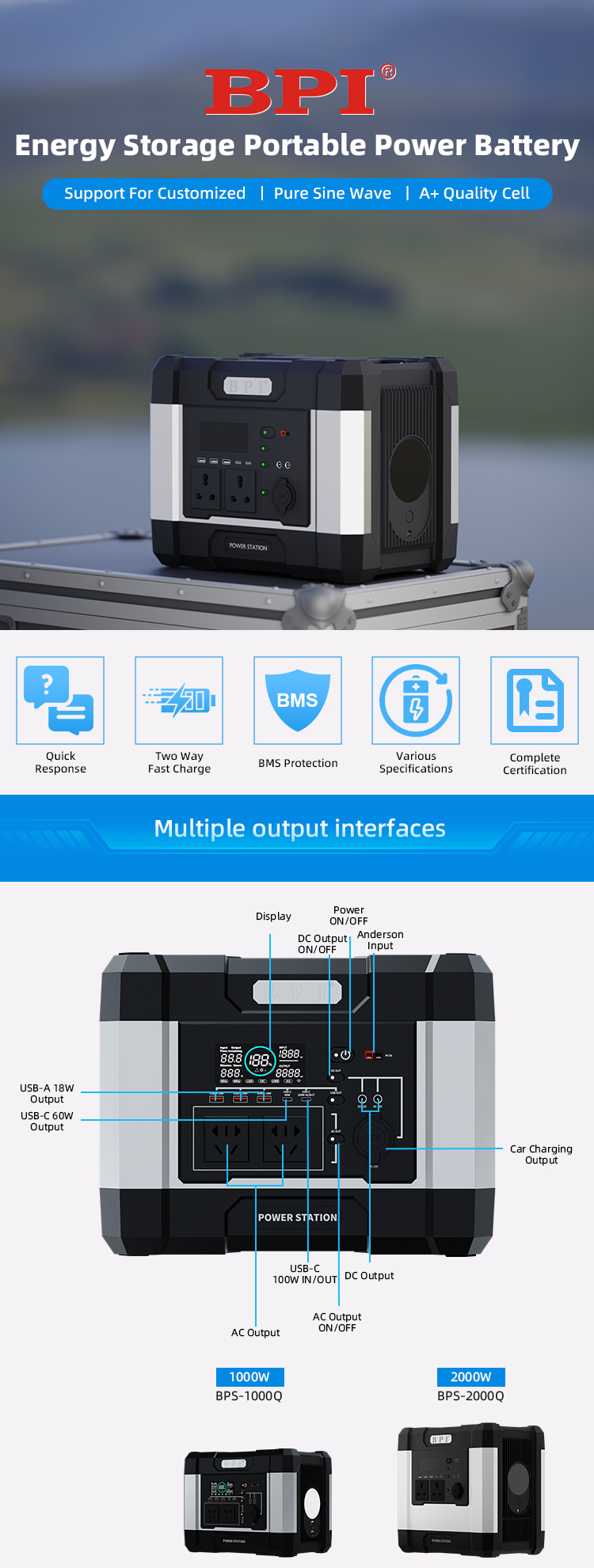 Advanced Lifepo4 Portable Power Station