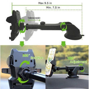 Support de téléphone portable Db pour voiture, col long réglable, pour pare-brise BMW, support de tableau de bord, stable, rotatif, en plastique noir - Product Image 4