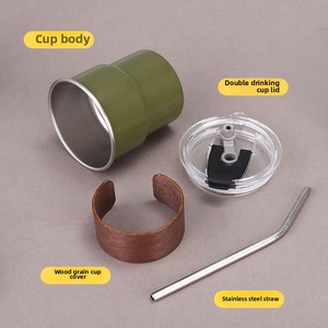 10 Unzen Tee tasse Set Ein schicht ige 304 Edelstahl Kaffeetasse für Camping für kalte Getränke Bier oder Schluck kaffee becher - Product Image 5
