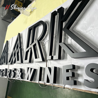 Logotipo de la marca de la empresa 3D cambiable, tienda al aire libre, letreros de letras retroiluminadas LED de negocios Diy personalizados
