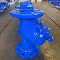 Filtre en Y, en fonte ductile GGG50 à brides DN100 PN16, avec tamis en maille époxy bleue pour lignes de distribution de vapeur
