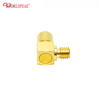 Adaptateur M5 10-32 Microdot UNF mâle vers 10/32 Microdot UNF femelle Jack Angle droit 90deg RF Coaxial Connector Adapter