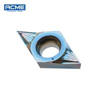 Plaquettes en carbure de tungstène personnalisées OEM avec revêtement PVD - Style DCGT070201-SKC - Garantie 3 ans - Forme losange - Rectifiées avec précision