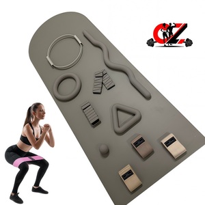 ชุดอุปกรณ์ฟิตเนสยกน้ำหนักซิลิโคน CZFIT สำหรับการฝึกความแข็งแรง พร้อมแผ่นรองกันลื่นสำหรับบาร์เบล พิลาทิส และโยคะ - Product Image 1