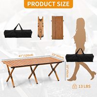 Table de pique-nique de jardin portable en aluminium personnalisée, design moderne, pliable, table à œufs pour le camping, mobilier d'extérieur