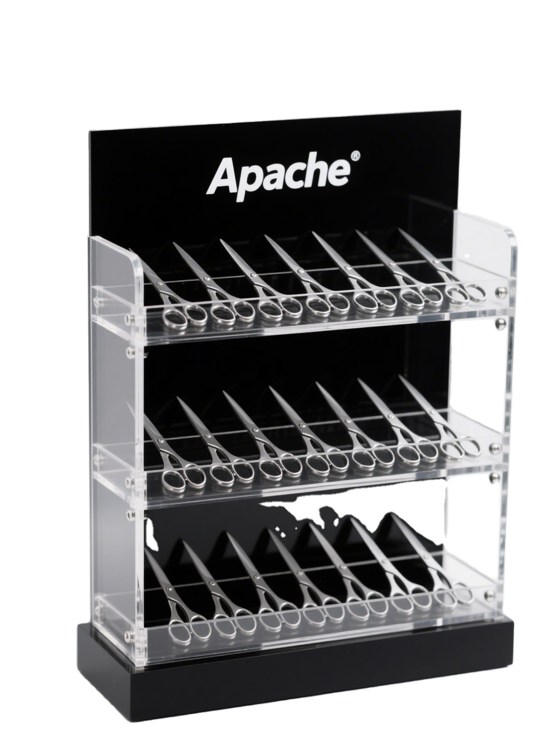Apache Acrylic Scissors Counter Display Stand for Supermarket Shelves for Barbershop Rack for Scissor Retail — view 4