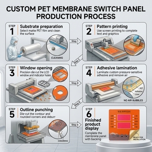 Panneau de commande à membrane avec graphismes en relief, <span class=keywords><strong>plaque</strong></span> frontale en <span class=keywords><strong>Lexan</strong></span> PET, revêtement graphique personnalisé pour appareil électronique - Product Image 2