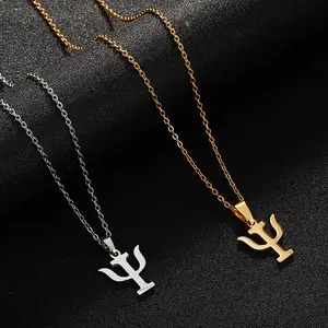High quality hot selling fashion psychology symbol charm stainless steel necklace jewelry