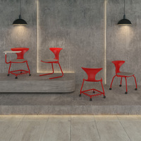 Chaise de conférence moderne pour bureau à domicile avec cadre en plastique durable et base en métal