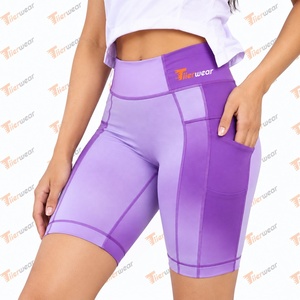 <b>Women</b> <b>Compression</b> Workout <b>Shorts</b> Stretch Athletic Gym Mid Waist Fitness Running Training Activewear OEM Custom Manufacturing - Product Image 2