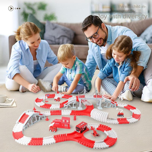 Jouet de train à glissière pour enfants, véhicule de piste de sauvetage à forte demande, aventure, quête, puzzle éducatif pour enfants, lien familial - Product Image 1