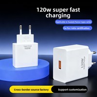 Chargeur transfrontalier 120W norme européenne avec charge rapide QC4.0 pour téléphones mobiles, port USB-A