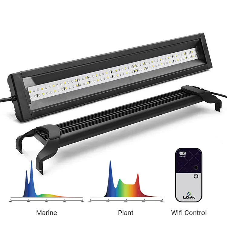 아쿠아 오션 Led 수족관 빛 바닷물 해양 수족관 Led 어항 후드 라이트 확장 가능 스탠드 어항 라이트