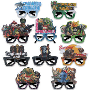 نظارات مضحكة على شكل بيت خبز الزنجبيل للحفلات الأمريكية وحفلات التخرج والهالوين وعيد الميلاد، إكسسوارات حفلات غريبة إيطالية - Product Image 5