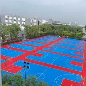 Hoogwaardige Drainage Draagbare Indoor Volleybal Tennisbaan Pp Plastic Tegels Kunstgras Sportvloeren