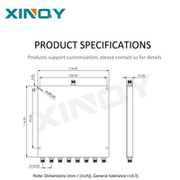 XINQY XQY-PS8-0.5/8-SE diviseur de puissance RF coaxial à 8 voies séparateur de Signal microruban combinateur WiFi systèmes de Test à micro-ondes 500MHz