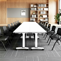 Bases de table de formation pliables au design moderne, tables et chaises pour adultes, pour usage en conférence, bureau et école avec plateau rabattable