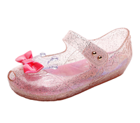 Sandales plates tendance en gel injecté pour enfants, chaussures décontractées d'été en cuir pour garçons et filles