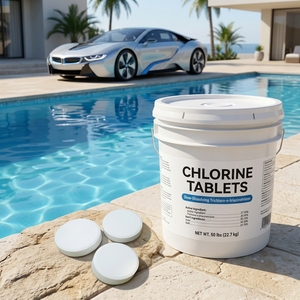 Nouvel arrivage : Comprimé <span class=keywords><strong>de</strong></span> traitement <span class=keywords><strong>de</strong></span> l'eau pour piscine, 3 pouces, 50 lb, blanc, pureté 99 %, à dissolution lente, <span class=keywords><strong>agent</strong></span> chimique auxiliaire - Product Image 5