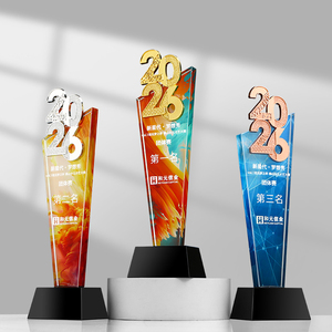 Trofei e Medaglie in Vetro con Stelle Stampate, Nuovi Accessori Metallici per Premiazioni 2026 - Product Image 4