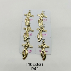 Xuping Jewelry Wholesale - Lot de pendentifs croix plaqués or 14K, motifs religieux égyptiens variés, pour la fabrication de colliers et bijoux DIY - Product Image 2
