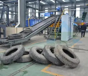 Automatic scrap rubber tyre recycling machine to make rubber powder waste tyre recycling machine tire recycle