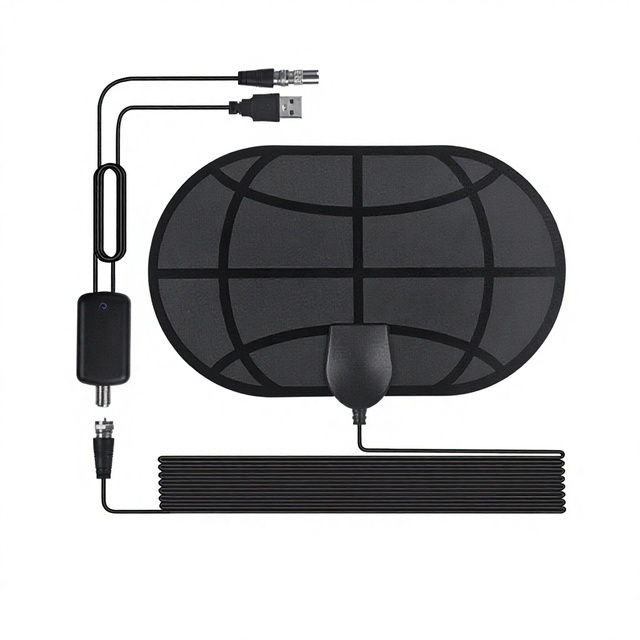 Cross-border Explosion HD 4K Ultra HD Full HD Digital TV Antenna Ground Wave Mini DVB-T2 with Amplifier Paste-type Mounting