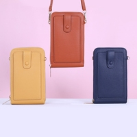 Tas Dompet Ponsel Layar Sentuh Baru untuk Wanita, Dompet Selempang Penyimpan Kartu Tunai untuk Wanita