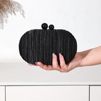 Élégante Pochette Cheongsam Plissée en Satin de Polyester Tendance Transfrontalière avec Fermeture à Verrou pour Femmes, Mariage, Princesse, Soirée, Printemps