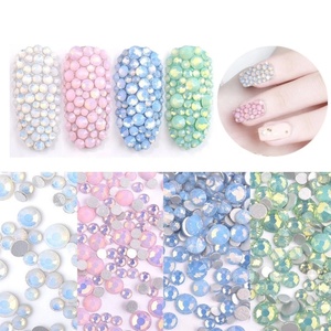 Oleeya Factory Vente en gros en vrac SS3-SS20 14400 pièces Strass en verre à dos plat couleurs opale pour nail art - Product Image 6