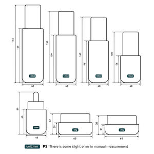 Emballage de soins de la peau transparent en gros, cylindre transparent vide, flacon pompe en verre pour sérum et lotion de 150, 120, 100 ml avec bouchon blanc - Product Image 6