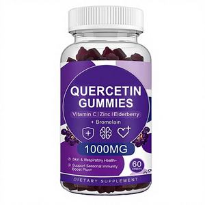 <span class=keywords><strong>Gummies</strong></span> de Quercétine 60 unités avec Vitamine C, Zinc, Sureau et Bromélaïne pour le Soutien Immunitaire, Exportation Transfrontalière, Bouteille, Chine Continentale - Product Image 1