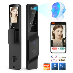 אבטחת בית Tuya Smart Wifi מנעול דלת אלקטרוני עם טביעת אצבע עם פנים תלת מימדיים ואינטרקום ו-Plam PST-DDL9-TY - Product Image 2