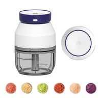 Blender à ail sans fil multifonctionnel portable, contrôle manuel, hachoir électrique pour légumes, mini robot culinaire, utilisation domestique en cuisine