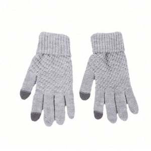 Guantes de Invierno Unisex Amarillos de Punto, Acrílico/Algodón, Cómodos, Transpirables, con Logotipo Personalizado, al por Mayor, Cálidos, para Exteriores, Uso Diario - Product Image 5