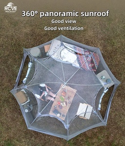 Tente dôme transparente portable pour la pêche sur glace, abri dôme en PVC imperméable et coupe-vent 4 saisons, tente de pêche sur glace facile à installer - Product Image 4