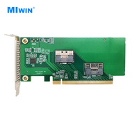 Carte adaptateur AI Server PCIe 4.0 à connexion directe, carte Riser PCIE 4.0 X16 vers 2* SFF 8654 X8 pour bifurcation PCIE