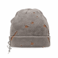 Bonnet personnalisé avec logo, vente en gros, usine, bonnet tricoté en acrylique, accessoires métalliques, style vintage pour femme, automne-hiver, usage quotidien en extérieur